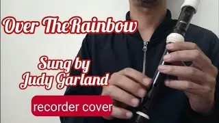 Over The Rainbow recorder cover with notes