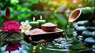 Relaxing Sleep Music with Bamboo Water Sounds 🌿Deep Healing Music for Calm Mind,Spa Ambience & Yoga