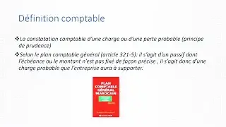 LA FISCALITÉ : LES PROVISIONS B-Darija