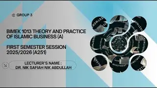 BIMEK1013 THEORY & PRACTICE OF ISLAMIC BUSINESS (ASSIGNMENT 2 - VIDEO PRESENTATION - GROUP 3)