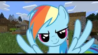rainbow dash plays minecraft