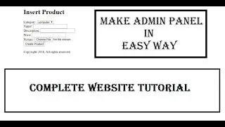 Create a  php Admin panel for Website in easy way in Hindi/Urdu