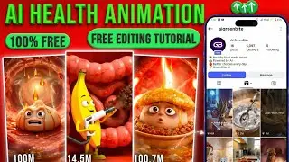 Viral AI Health Animation Videos Kaise Banaye 🤯| Trending Food Healthy Tips Talking Ai Video Editing