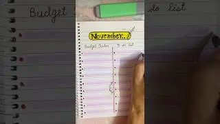 November 🌸🌷||monthly budget and to do list|#trending #viralvideo #drawing @Brainybits748