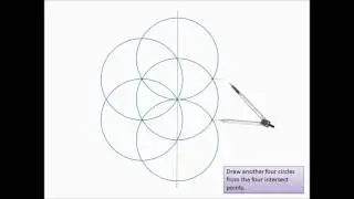 Geometry Construction - 6 Pedals Flower