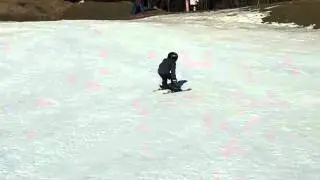 David skiing in Němčičky, Czech Republic