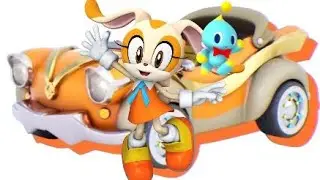 Ever beloved Cream The Rabbit, racing in the cross world Grand Prix