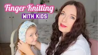 HOW TO FINGER KNIT FOR BEGINNERS - Four-Finger Knitting a HEADBAND - full tutorial