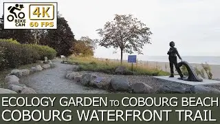 Scenic Bike Ride 🚴‍♂️🌅 | 4K Waterfront Trail: Cobourg Ecology Garden to Cobourg Beach, Ontario 🇨🇦