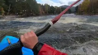 Invercauld rapid (grade 3) in a Kayak