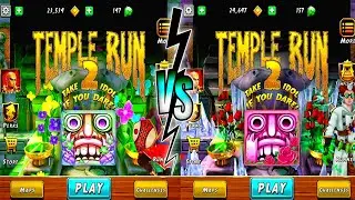 Temple Run 2 Blooming Sands Vs Winter Wasteland Map