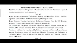 Human Resource Planning: Introduction, Definition, Features, Need, Objectives #punjabiuniversity