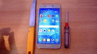 Samsung Galaxy A8 - Knife Test (Gorilla Glass 4)