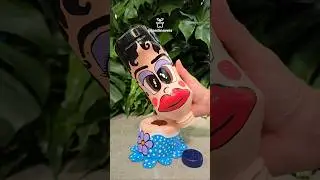 #diy ♻️ Transformando GARRAFA de amaciante em um VASO BONECA! #reciclagem #vasodecorativo