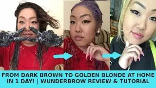 BLACK TO BLONDE AT HOME IN 1 DAY | WUNDERBROW REVIEW [Simple & easy]