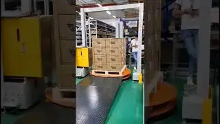 Automatic cargo pallet PP belt strapping sealing packing machine