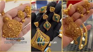Gold chain pendant set designs 2026 🍁 || Daily wear gold pendant Designs 2026 | Stone pendant sets