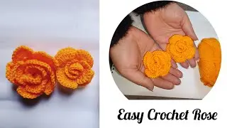 Very Easy 🤩 Crochet Rose 🌹 Tutorial for Beginners 