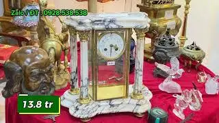 Phiên XẢ KHO ĐỒ CỔ số 13 - Đồng hồ cổ hơn 100 năm độc đắc - đồng hồ đá cổ xịn - Tượng gỗ châu âu 