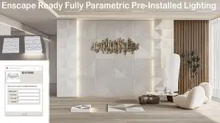 Decorative Wall Panels | Transformable  Wall Panel | SketchUp Dynamic Enscape Ready Material & light