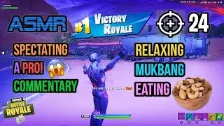 ASMR Gaming | Fortnite Pro 24 Kills Mukbang Eating Crunchy Nuts 먹방 🎮🎧 Relaxing Whispering😴💤