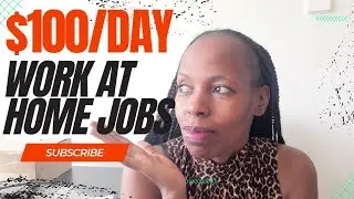 Earn$100/Day Work at Home Jobs/ Money/How to make money online 2024/Remote Work/Money Making Hustles