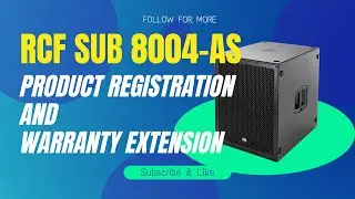 RCF SUB 8004-AS Product registration + Warranty extension