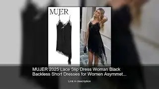 MUJER 2025 Lace Slip Dress Woman Black Backless Short Dresses for Women Asymmetric Party Women'