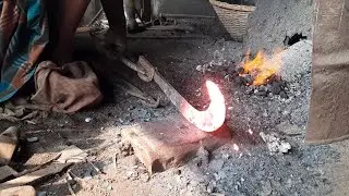 how to make a  coconut  cutting billhook knife.