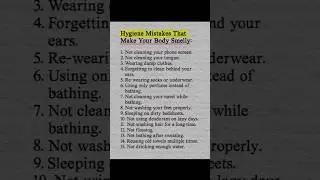 A title for an article or video about common hygiene mistakes, // #english #motivation