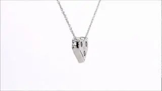 1.10 Carat Jewelique Heart Pendant Necklace CZ Cubic Zirconia 925 Sterling Silver