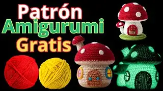 Free Amigurumi Mushroom Pattern with Shiny Amigurumi Yarn