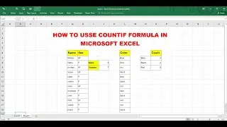 HOW TO USE COUNTIF FORMULA IN MS EXCEL I COUNT FORMULA KA USE KAISE KAREN HINDI ME I COUNTIF FORMULA