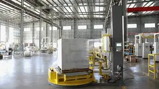 Pallet Wrapping Machine With Roller Conveyor