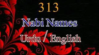 313 Nabi names Urdu / English  video 1