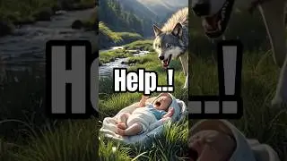 Big Fat Orange Cat Fights Off Wolf to Save a Baby?! #cat #animals #shorts