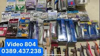 Máy câu Nhật bãi : phụ kiện lưỡi câu, mồi câu ( Video 804 ) ngày 25/12 zalo.0389.437.238