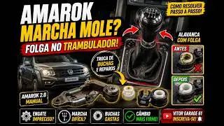 Folga no trambulador de engate de marchas VW Amarok 2.0 manual troca dos reparos trambulador, buchas