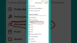 Facebook How People Find & Contact You Settings #shorts keshar_tech9