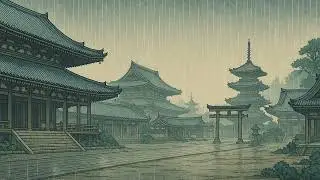 Quiet Study Night 🌧️ | Quiet Temple Rain | The Rainy Temple