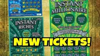 NEW TICKETS! $20 Instant Millionaire, $5 Instant Riches Texas Lottery Scratch Off Tickets