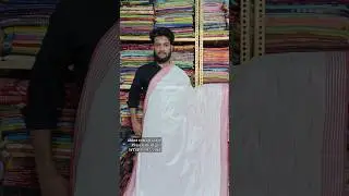 white cotton ikkat saree #whitesaree #cottonsaree #ikkat #linen #ikkatsarees
