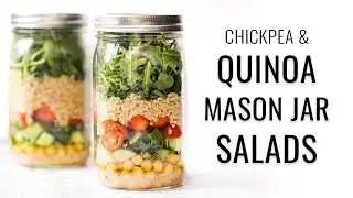 MASON JAR QUINOA SALAD | ready in 10 minutes!
