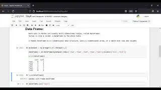 Python Tutorial 10 - Pandas,DataFrame and Dataseries