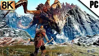 Extreme Dragon Fight | 8K UHD 60FPS | Ultra Realistic God of War Gameplay | RTX 3090 Ti