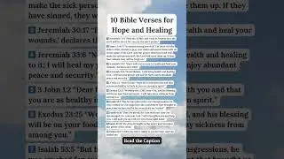 10 Bible Verses for Hope and Healing #shorts #faithjourney #healing #hope