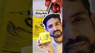 Realistic drawing on a Sticky Note 🤯 | Tiny miniature sketch | #artchallenge #viralshorts #shorts