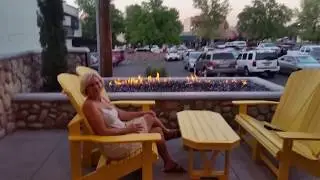 Tour of the beautiful Tavern Hotel lobby, firepit, and exterior in Cottonwood AZ 7 -1 -18