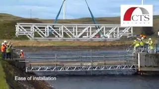 FRP Bridge Installation by Helicopter