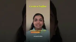 🎥 Create a Tagline That Encapsulates Your Brand!  #UpgradeIndia #BrandingSuccess #TaglineTips